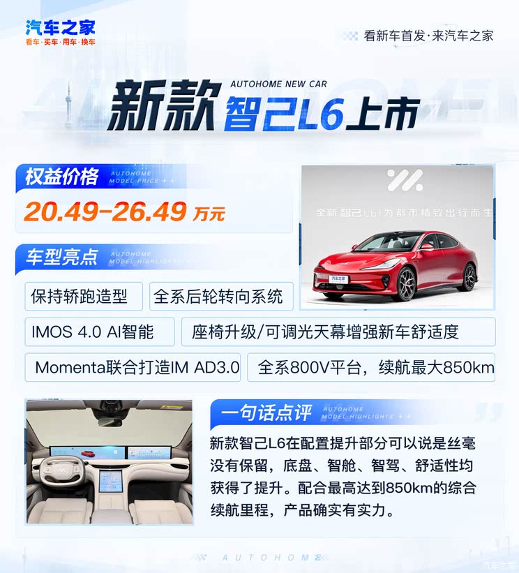 权益价20.49-26.49万元 新款智己L6上市 排队等小米SU7还是选它？